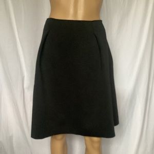 Carolina Herrera scuba/tech fabric knee length Black skirt 10